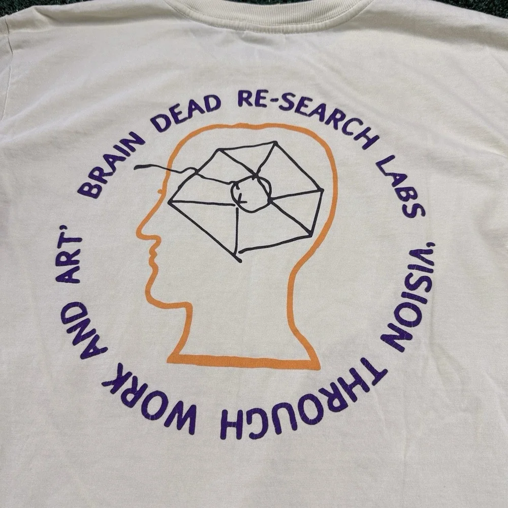 The North Face Brain Dead Re-Search Labs Men's Graphic Tee Long Sleeve Medium